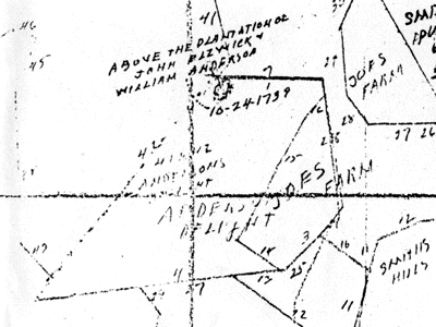 Detail from Dr. Tracey's map